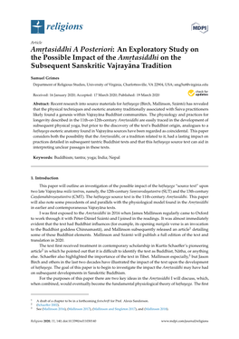 Amṛtasiddhi a Posteriori: an Exploratory Study on the Possible