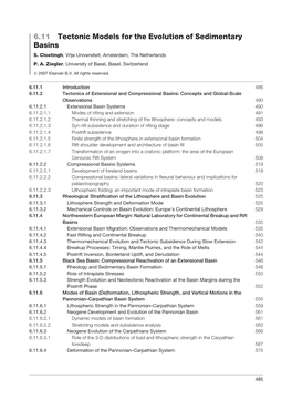 6.11 Tectonic Models for the Evolution of Sedimentary Basins S