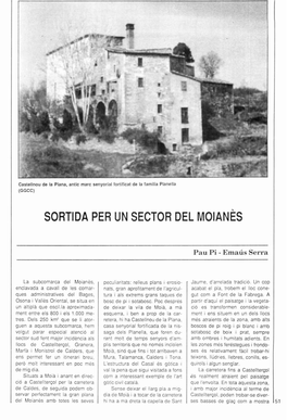 Sortida Per Un Sector Del Moianes