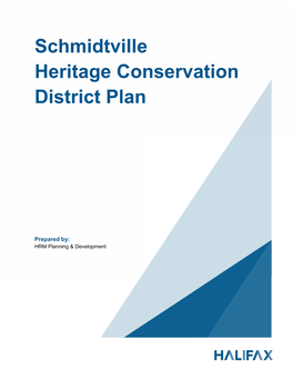 Schmidtville Heritage Conservation District Plan