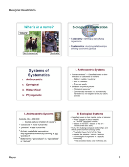 Systems of Systematics