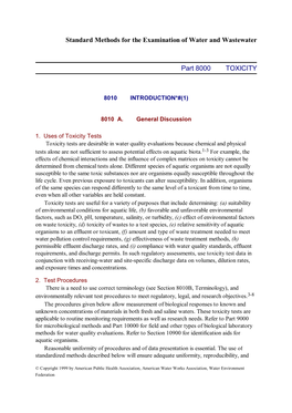 Standard Methods for the Examination of Water and Wastewater