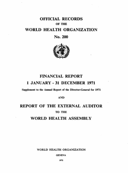 Official Records World Health Organization