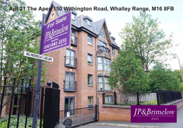 Apt 21 the Apex 150 Withington Road, Whalley Range, M16 8FB Price: £135,000