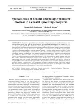 Spatial Scales of Benthic and Pelagic Producer Biomass in a Coastal Upwelling Ecosystem