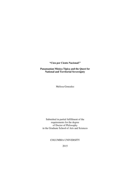 Panamanian Música Típica and the Quest for National and Territorial Sovereignty