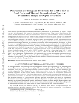 Polarization Modeling and Predictions for DKIST Part 3: Focal Ratio and Thermal Dependencies of Spectral Polarization Fringes and Optic Retardance