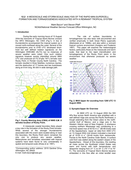 12.2 a Mesoscale and Storm-Scale Analysis of the Rapid Mini-Supercell Formation and Tornadogenesis Associated with a Remnant Tropical System