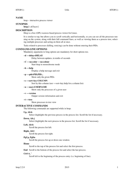 Name Synopsis Description Command-Line Options