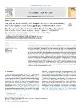 Tracking Sea Surface Salinity and Dissolved Oxygen on a River