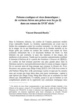 Poisons Barbares : Un Vertueux Hros Aux Prises Avec Le Gu Dans Un