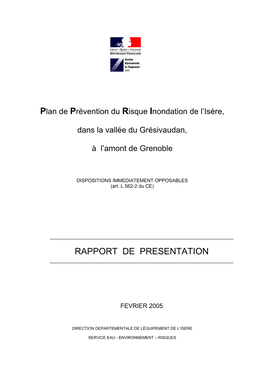 Plan De Prévention Du Risque Inondation De L'isère