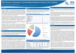 Mecillinam Resistance in Enterobacteriaceae Urinary Tract Isolates