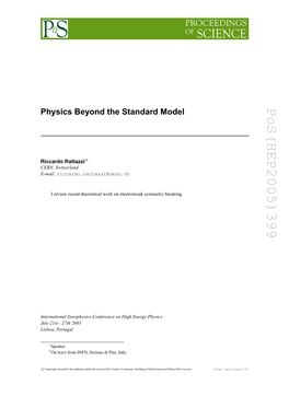 Physics Beyond the Standard Model CERN, Switzerland E-Mail: Pos(HEP2005)399 (2.1) Rigin of Eletroweak LEP Paradox, Approximation ’