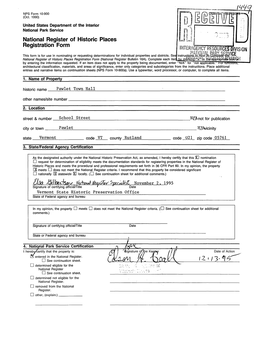 National Register of Historic Places Registration Form