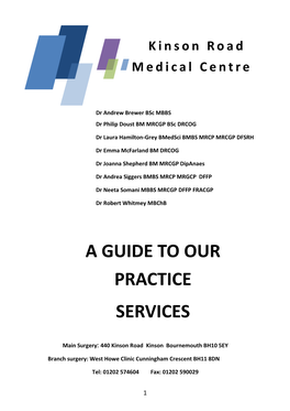 A Guide to Our Practice Services