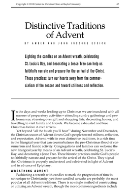 Distinctive Traditions of Advent by Amber and John Inscore Essick