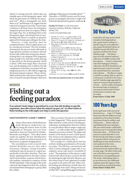Fishing out a Feeding Paradox