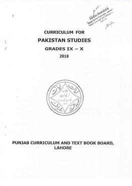 PAKISTAN STUDIES I '-