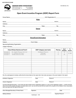 OEIP Event Report Form