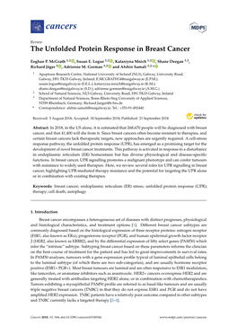 The Unfolded Protein Response in Breast Cancer