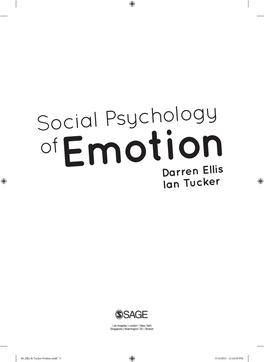 Social Psychology Ofemotion Darren Ellis Ian Tucker