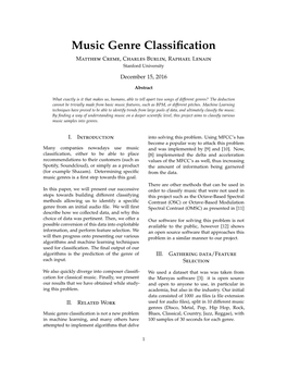 Music Genre Classification