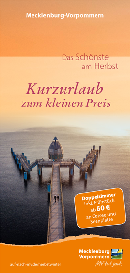 Mecklenburg-Vorpommern Kurzurlaub Zum Kleinen Preis