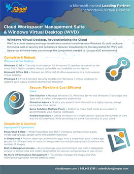 Cloud Workspace® Management Suite & Windows Virtual Desktop