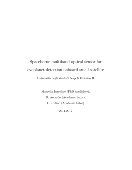 Spaceborne Multiband Optical Sensor for Exoplanet Detection Onboard Small Satellite