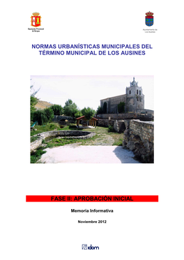 Normas Urbanísticas Municipales Del Término Municipal De Los Ausines