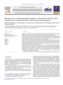 Mucormycosis in Immunocompetent Patients: a Case-Series of Patients With