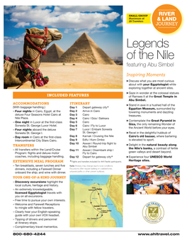 Legends of the Nile Featuring Abu Simbel