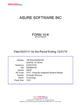 Asure Software Inc