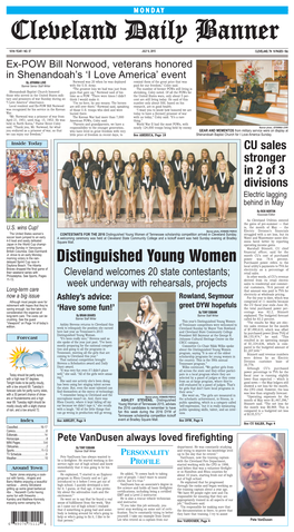 Distinguished Young Women of Tennessee Scholarship Competition Arrived in Cleveland Sunday