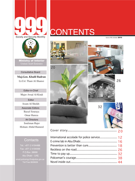 CONTENTS Society and Security Monthly Issue (478) October 2010