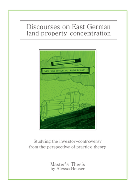 Discourses on East German Land Property Concentration
