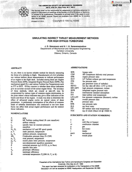 Simulating Indirect Thrust Measurement Methods for High