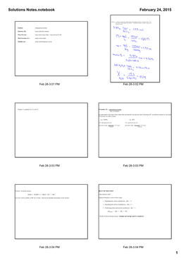 Solutions Notes.Notebook February 24, 2015