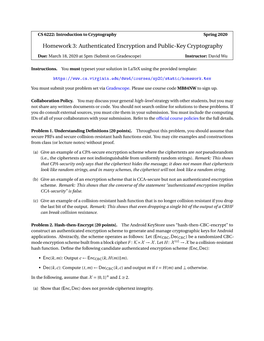 Homework 3: Authenticated Encryption and Public-Key Cryptography