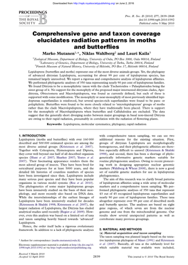 Comprehensive Gene and Taxon Coverage Elucidates Radiation