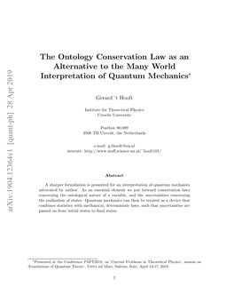 Arxiv:1904.12364V1 [Quant-Ph] 28 Apr 2019