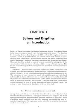 CHAPTER 1 Splines and B-Splines an Introduction