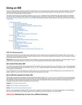 Using an IDE