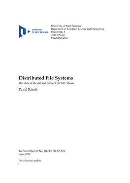 Distributed File Systems the State of the Art and Concept of Ph.D