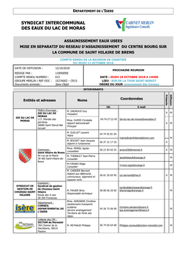 Syndicat Intercommunal Des Eaux Du Lac De Moras