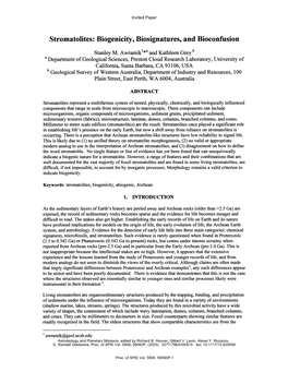 Stromatolites: Biogenicity, Biosignatures, and Bioconfusion