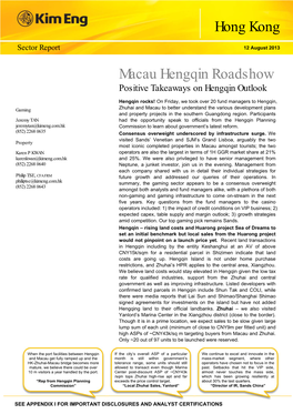 Hong Kong Macau Hengqin Roadshow