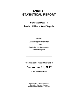 Annual Statistical Report for 2017