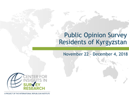 Public Opinion Survey Residents of Kyrgyzstan